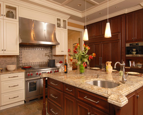 granite countertops and cabinets